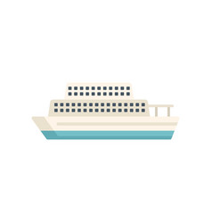 Ferry Boat Dock Icon Flat Water Sea