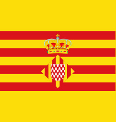 Flag Of Girona Is A City Of Spain