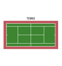 Green Tennis Court Top View