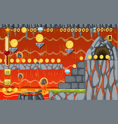 Lava Cave Platformer Game Template