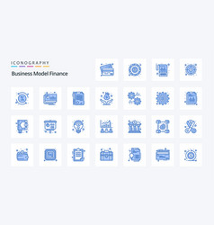 25 Finance Blue Icon Pack