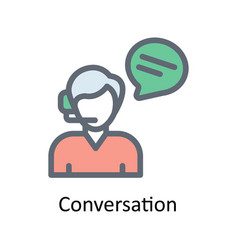 Conversation Fill Outline Icons Simple Sto