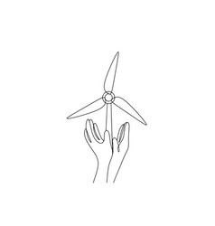 Hands Wind Generator One Line