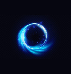 Blue Flare Circle Glowing Light Effect Neon Glow