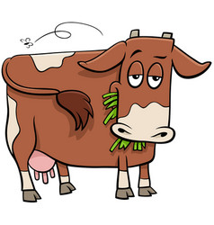 Milker Cow Farm Animal Character Cartoon