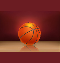 Basketball Ball On A Parquette 3d