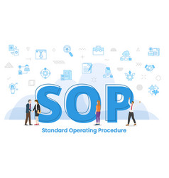 Sop Standard Operating Procedure Concept With Big