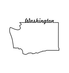 Us State Map Washington Outline Symbol