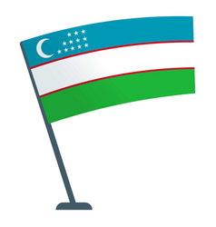 Uzbekistan Desktop Flag Icon Cartoon