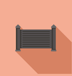 Auto Fence Icon Flat Door Security