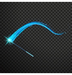 Magic wand with magical sparkle glitter trail Vector Image