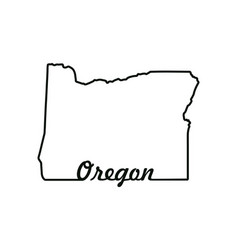 Us State Map Oregon Outline Symbol