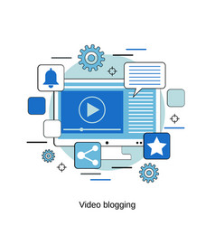 Video Blogging Live Streaming Concept