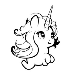 Cute Cartoon Unicorn Of A Little