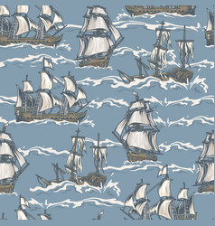 Marine Battles Colorful Seamless Pattern