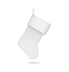 White Christmas Sock With Hanger Mockup