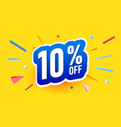 Bold Font Label With Text 10 Percent Off Mega Sale