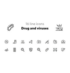 Drug And Viruses Icons