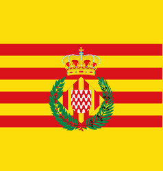 Flag Of Girona Is A City Of Spain