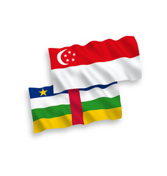 Flags Of Central African Republic And Singapore