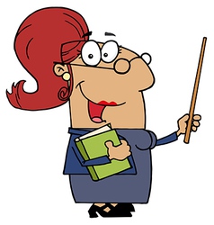 Hispanic Cartoon Teacher Woman