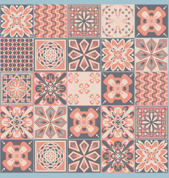 Colored Mexican Ceramic Tile Pink Gray Beige