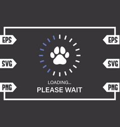 Dog Paw Loading Please Wait