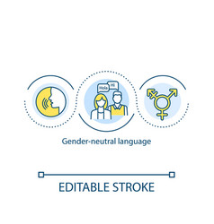 Gender Neutral Language Concept Icon