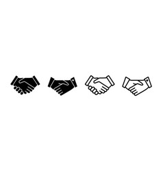 Hand Shake Icon Business Handshake Contract