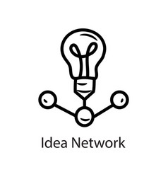 Idea Network Outline Icon Design Dat