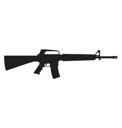 M16 Icon Machine Gun Black Silhouette