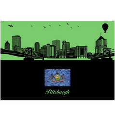 Pittsburgh City Skyline Silhouette