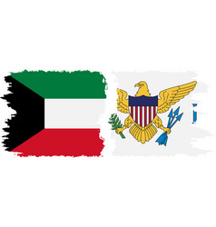 United States Virgin Islands And Kuwait Grunge