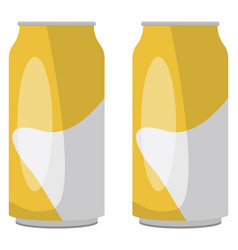 Yellow Soda Can On A White Background