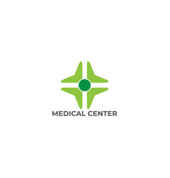 Plus Medical Center Arrow Simple Geometric Logo