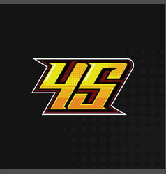 Race Number 45 Logo Design