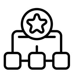 Star Contribution Icon Outline Style