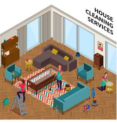 Home Cleaning Services Isometric