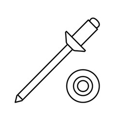 Rivet Screw Line Icon