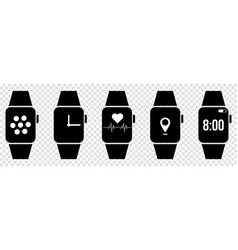 Smart Watch Icons Isolated