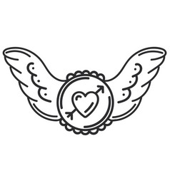 Wings And Heart Tattoo