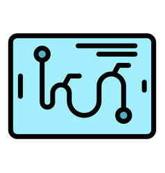 Bike Sharing Route Icon Flat