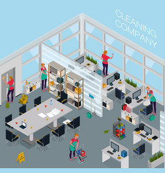 Cleaning Service Office Isometric