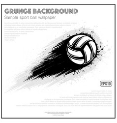 Grunge White Volleyball Splash Moving