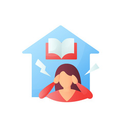 Homeschooling Stress Flat Icon