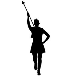 Majorette Performing Silhouette