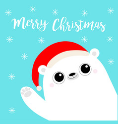 Cartoon santa claus waving hand Royalty Free Vector Image