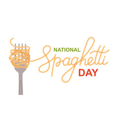 National Spaghetti Day Word Pasta