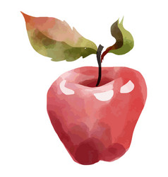 Red Apple Fruit Watercolor High Quality