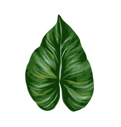 Tropical Jungle Palm Leaf Realistic Hand